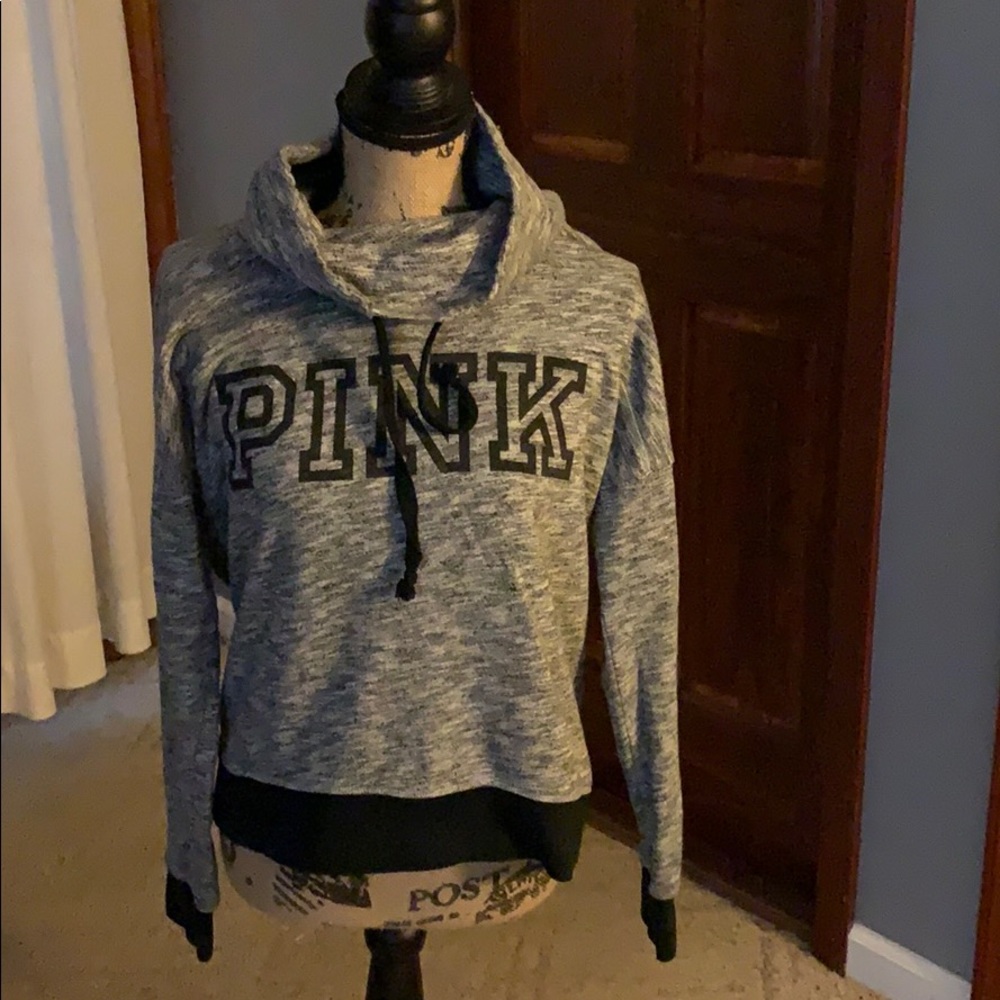 Pink mock neck sweatshirt